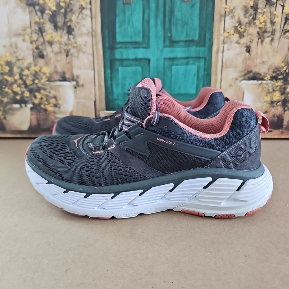 Hoka One One Gaviota 2 Women's Size 9 Grey Pink Running Athletic Shoes